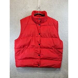 Wantdo Puffer Vest Womens 2XL Red Quilted Winter Sleeveless Snap Button Outdoor